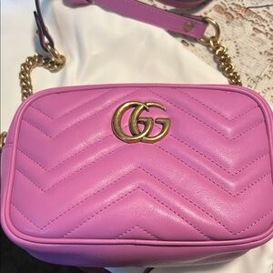 Gucci Mini Marmont leather Crossbody Bag